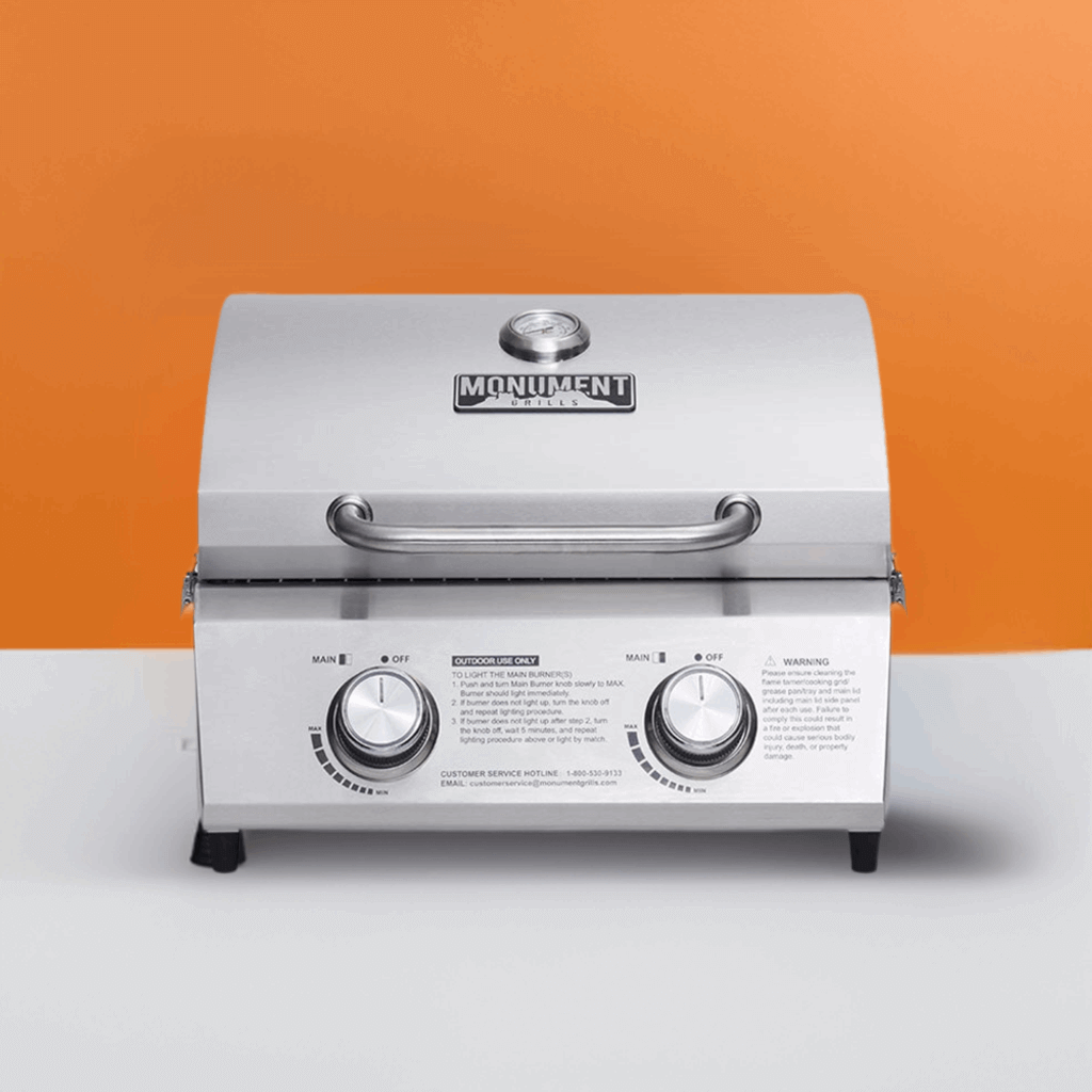 Monument Grills 13742 | Stainless Tabletop Propane Gas Grill