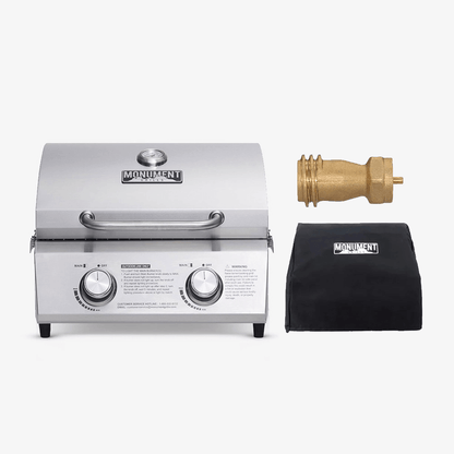 Monument Grills 13742 | Stainless Tabletop Propane Gas Grill