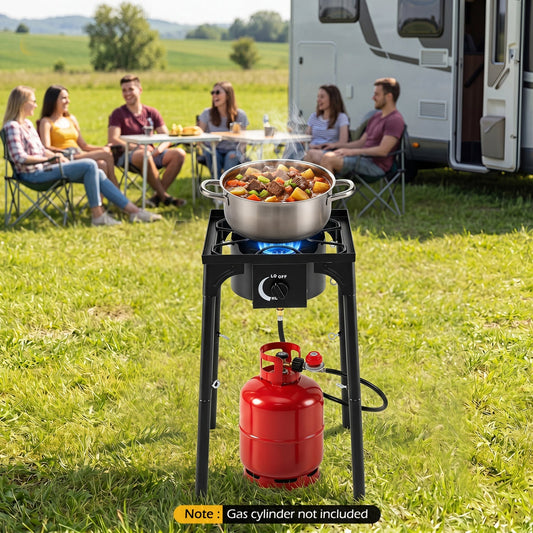 Propane Camping Stove 80000 BTU Single Burner with Regulator