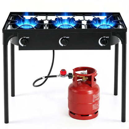 3 Burner Propane Stove 240000 BTU Outdoor Camping Grill