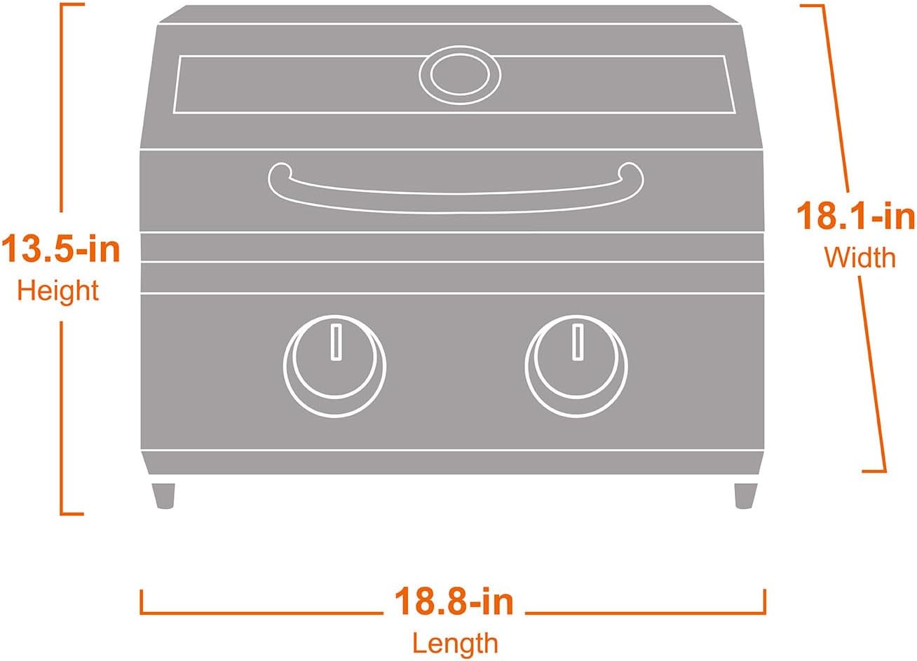 Monument Grills G22 | Stainless Tabletop Propane Gas Grill