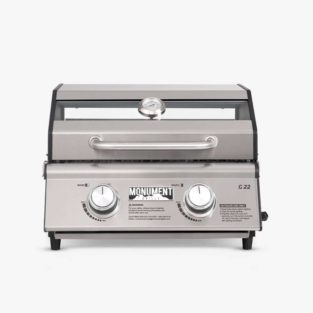 Monument Grills G22 | Stainless Tabletop Propane Gas Grill