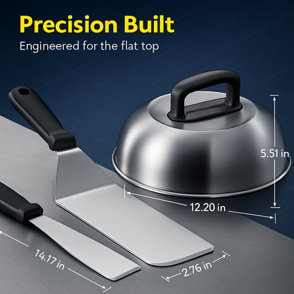 Griddle Accessories Kit with Spatulas & Press